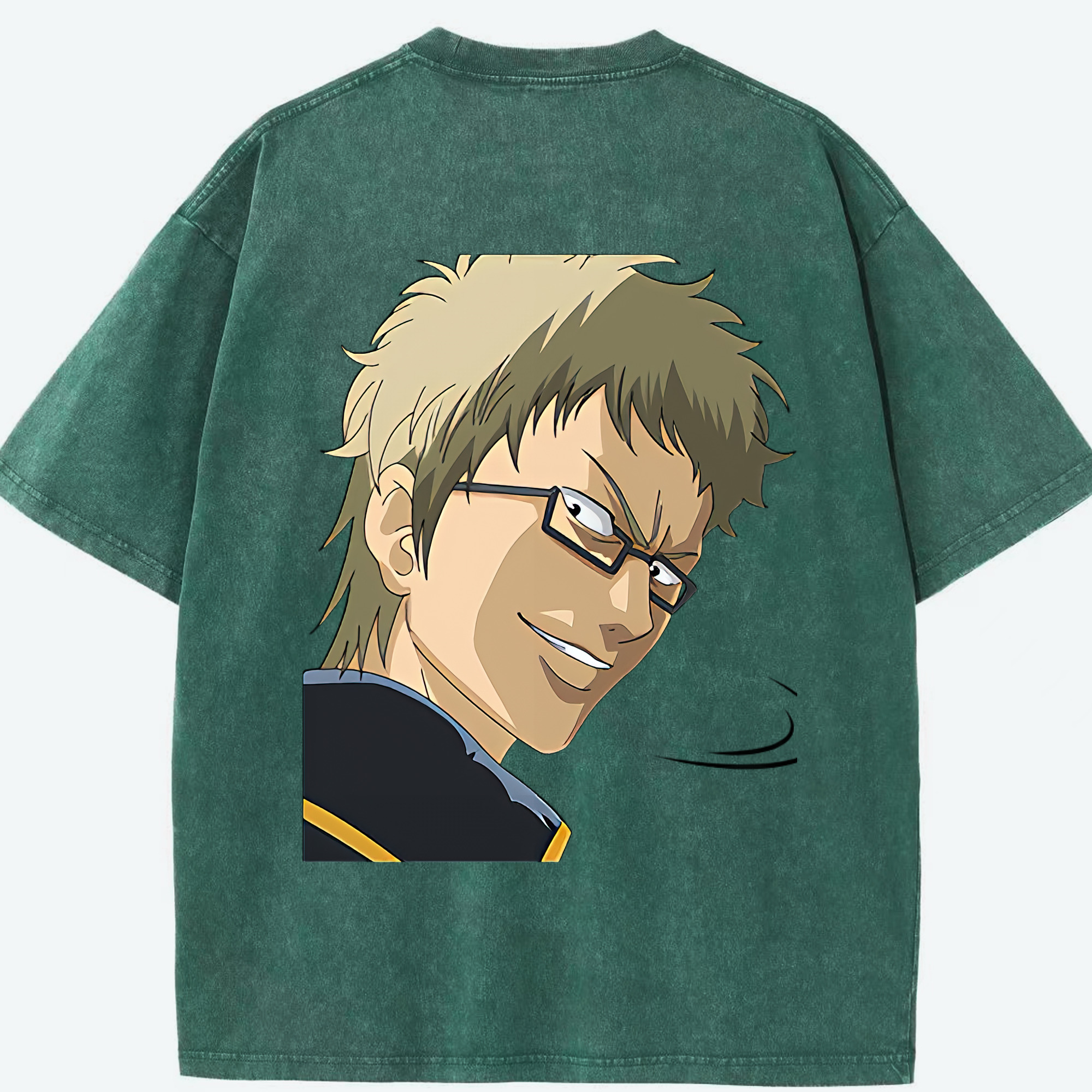 （画像用） ぎんたま 坂田銀時（さかたぎんとき） 神楽 志村新八（しむら しんぱち） GINTAMA Sakata Gintoki Kagura Shimura Shinpachi 綿100% ヴィンテージ風 半袖Tシャツ（背面プリント）